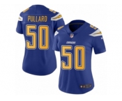 Women Nike Los Angeles Chargers #50 Hayes Pullard Limited Electric Blue Rush Vapor Untouchable NFL Jersey