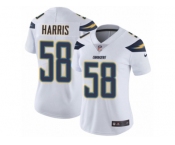 Women Nike Los Angeles Chargers #58 Nigel Harris White Vapor Untouchable Limited Player NFL Jersey