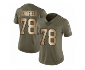 Women Nike Los Angeles Chargers #78 Michael Schofield Limited Olive old 2017 Salute to Service NFL Jersey