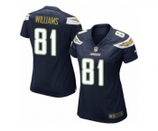 Women Nike Los Angeles Chargers #81 Mike Williams Game Navy Blue Team Color NFL Jersey