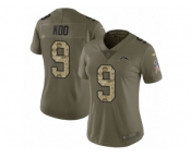 Women Nike Los Angeles Chargers #9 Younghoe Koo Limited Olive Camo 2017 Salute to Service NFL Jersey