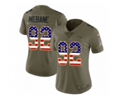Women Nike Los Angeles Chargers #92 Brandon Mebane Limited Olive USA Flag 2017 Salute to Service NFL Jersey
