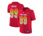 Women Nike Los Angeles Chargers #99 Joey Bosa Red Stitched NFL Limited AFC 2018 Pro Bowl Jersey