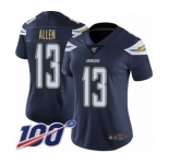 Women's Los Angeles Chargers #13 Keenan Allen Navy Blue Team Color Vapor Untouchable Limited Player 100th Season Football Jersey