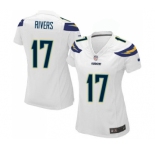 Women's Los Angeles Chargers #17 Philip Rivers Game White Football Jersey