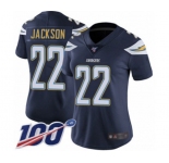 Women's Los Angeles Chargers #22 Justin Jackson Navy Blue Team Color Vapor Untouchable Limited Player 100th Season Football Jersey