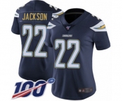 Women's Los Angeles Chargers #22 Justin Jackson Navy Blue Team Color Vapor Untouchable Limited Player 100th Season Football Jersey