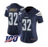 Women's Los Angeles Chargers #32 Nasir Adderley Navy Blue Team Color Vapor Untouchable Limited Player 100th Season Football Jersey