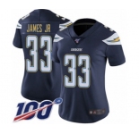 Women's Los Angeles Chargers #33 Derwin James Navy Blue Team Color Vapor Untouchable Limited Player 100th Season Football Jersey