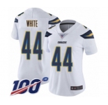 Women's Los Angeles Chargers #44 Kyzir White Vapor Untouchable Limited Player 100th Season Football Jersey