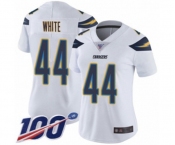 Women's Los Angeles Chargers #44 Kyzir White Vapor Untouchable Limited Player 100th Season Football Jersey