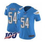 Women's Los Angeles Chargers #54 Melvin Ingram Electric Blue Alternate Vapor Untouchable Limited Player 100th Season Football Jersey