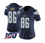 Women's Los Angeles Chargers #86 Hunter Henry Navy Blue Team Color Vapor Untouchable Limited Player 100th Season Football Jersey