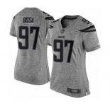 Women's Los Angeles Chargers #97 Joey Bosa Limited Gray Gridiron Football Jersey