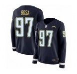Women's Los Angeles Chargers #97 Joey Bosa Limited Navy Blue Therma Long Sleeve Football Jersey