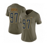 Women's Los Angeles Chargers #97 Joey Bosa Limited Olive 2017 Salute to Service Football Jersey