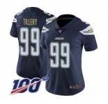 Women's Los Angeles Chargers #99 Jerry Tillery Navy Blue Team Color Vapor Untouchable Limited Player 100th Season Football Jersey