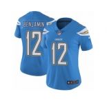 Women's Nike Los Angeles Chargers #12 Travis Benjamin Vapor Untouchable Limited Electric Blue Alternate NFL Jersey