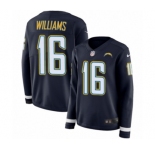 Women's Nike Los Angeles Chargers #16 Tyrell Williams Limited Navy Blue Therma Long Sleeve NFL Jersey
