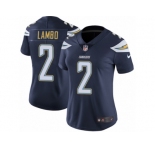 Women's Nike Los Angeles Chargers #2 Josh Lambo Vapor Untouchable Limited Navy Blue Team Color NFL Jersey