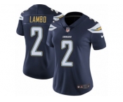 Women's Nike Los Angeles Chargers #2 Josh Lambo Vapor Untouchable Limited Navy Blue Team Color NFL Jersey