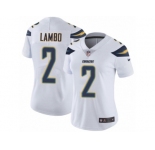Women's Nike Los Angeles Chargers #2 Josh Lambo Vapor Untouchable Limited White NFL Jersey