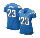 Women's Nike Los Angeles Chargers #23 Rayshawn Jenkins Game Electric Blue Alternate NFL Jersey