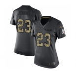 Women's Nike Los Angeles Chargers #23 Rayshawn Jenkins Limited Black 2016 Salute to Service NFL Jersey