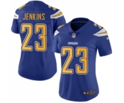 Women's Nike Los Angeles Chargers #23 Rayshawn Jenkins Limited Electric Blue Rush Vapor Untouchable NFL Jersey
