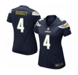 Women's Nike Los Angeles Chargers #4 Michael Badgley Game Navy Blue Team Color NFL Jersey