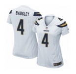 Women's Nike Los Angeles Chargers #4 Michael Badgley Game White NFL Jersey