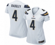 Women's Nike Los Angeles Chargers #4 Michael Badgley Game White NFL Jersey