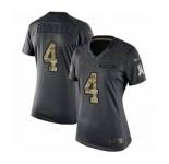 Women's Nike Los Angeles Chargers #4 Michael Badgley Limited Black 2016 Salute to Service NFL Jersey