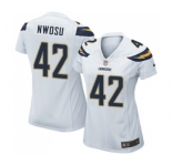 Women's Nike Los Angeles Chargers #42 Uchenna Nwosu Game White NFL Jersey