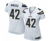 Women's Nike Los Angeles Chargers #42 Uchenna Nwosu Game White NFL Jersey