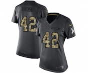 Women's Nike Los Angeles Chargers #42 Uchenna Nwosu Limited Black 2016 Salute to Service NFL Jersey