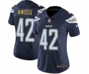 Women's Nike Los Angeles Chargers #42 Uchenna Nwosu Navy Blue Team Color Vapor Untouchable Limited Player NFL Jersey
