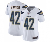 Women's Nike Los Angeles Chargers #42 Uchenna Nwosu White Vapor Untouchable Limited Player NFL Jersey