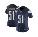 Women's Nike Los Angeles Chargers #51 Kyle Emanuel Vapor Untouchable Limited Navy Blue Team Color NFL Jersey