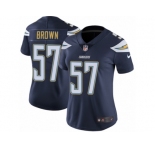 Women's Nike Los Angeles Chargers #57 Jatavis Brown Vapor Untouchable Limited Navy Blue Team Color NFL Jersey
