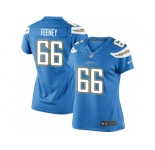 Women's Nike Los Angeles Chargers #66 Dan Feeney Limited Electric Blue Alternate NFL Jersey