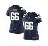 Women's Nike Los Angeles Chargers #66 Dan Feeney Limited Navy Blue Team Color NFL Jersey
