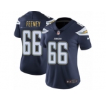 Women's Nike Los Angeles Chargers #66 Dan Feeney Vapor Untouchable Limited Navy Blue Team Color NFL Jersey