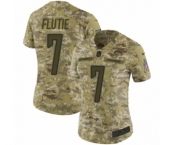 Women's Nike Los Angeles Chargers #7 Doug Flutie Limited Camo 2018 Salute to Service NFL Jersey