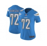 Women's Nike Los Angeles Chargers #72 Joe Barksdale Vapor Untouchable Limited Electric Blue Alternate NFL Jersey
