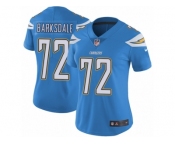 Women's Nike Los Angeles Chargers #72 Joe Barksdale Vapor Untouchable Limited Electric Blue Alternate NFL Jersey