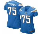 Women's Nike Los Angeles Chargers #75 Michael Schofield Game Electric Blue Alternate NFL Jersey