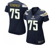 Women's Nike Los Angeles Chargers #75 Michael Schofield Game Navy Blue Team Color NFL Jersey