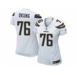 Women's Nike Los Angeles Chargers #76 Russell Okung Limited White NFL Jersey