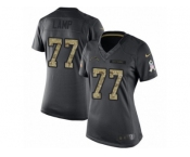 Women's Nike Los Angeles Chargers #77 Forrest Lamp Limited Black 2016 Salute to Service NFL Jersey